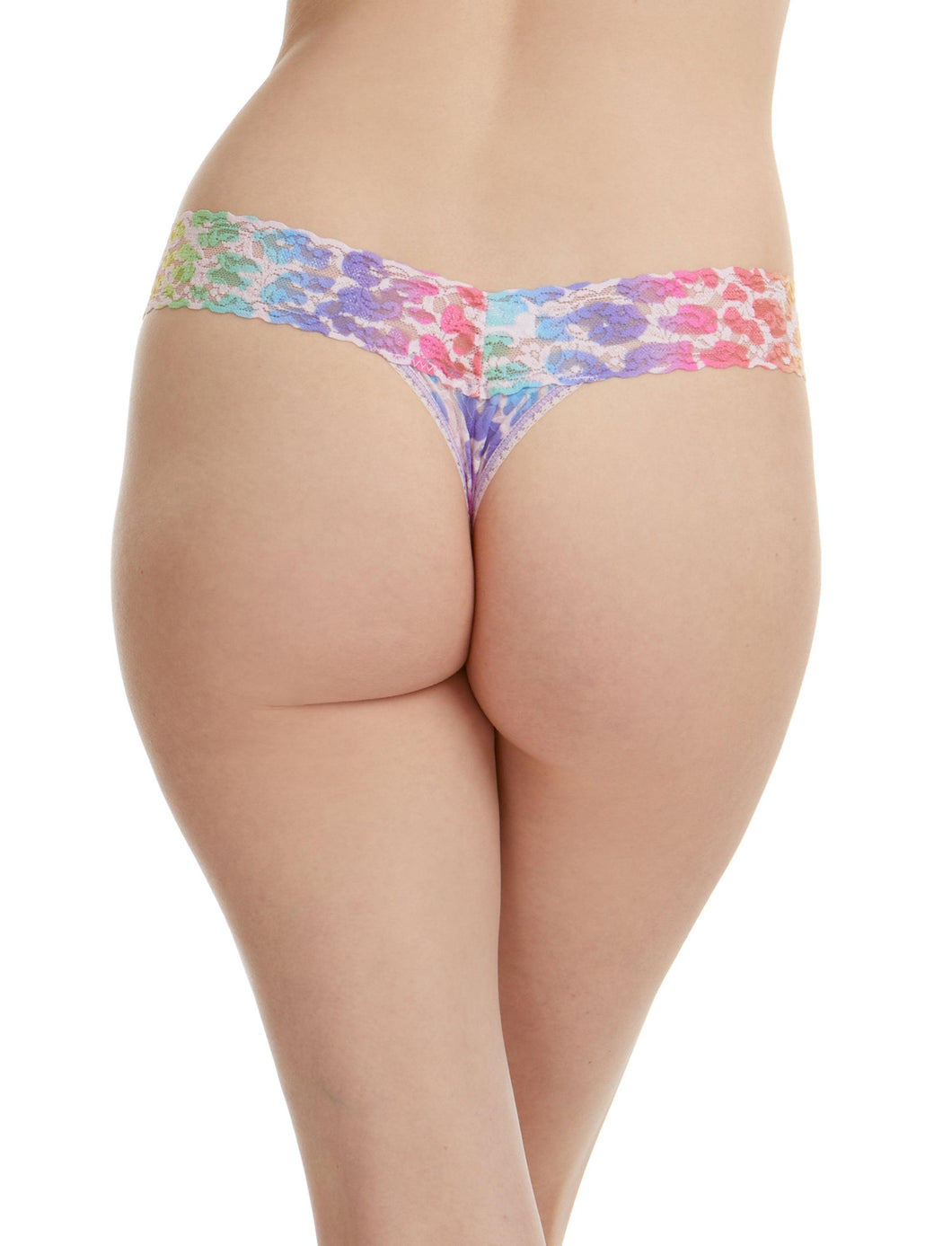 Printed Signature Lace Low Rise Thong Pride Leopard Sale