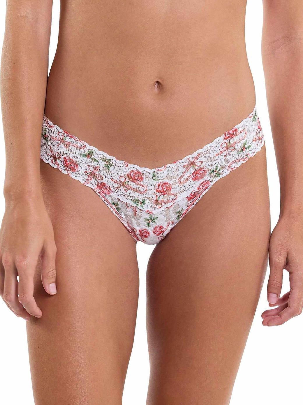 Printed Signature Lace® Low Rise Thong Something Sweet Sale