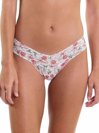 Printed Signature Lace® Low Rise Thong Something Sweet Sale