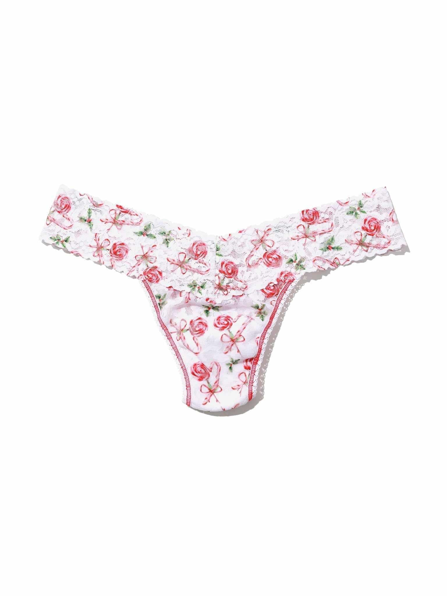 Printed Signature Lace® Low Rise Thong Something Sweet Sale
