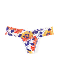 Printed Signature Lace Low Rise Thong Sunrise Blossom Sale