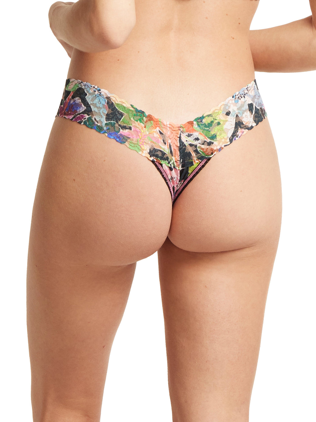 Printed Signature Lace Low Rise Thong Unapologetic