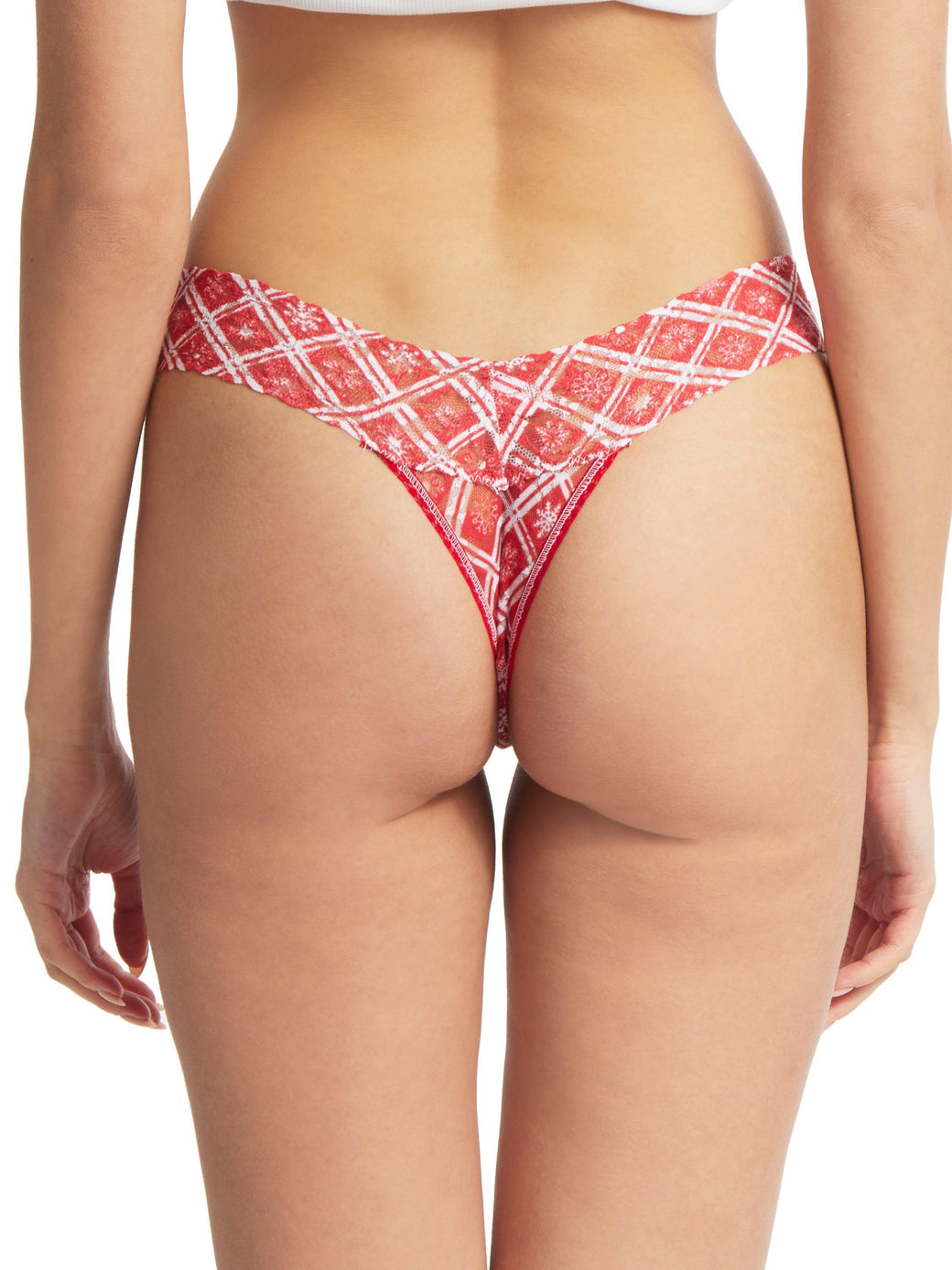 Printed Signature Lace Low Rise Thong Winter Wonderland Sale