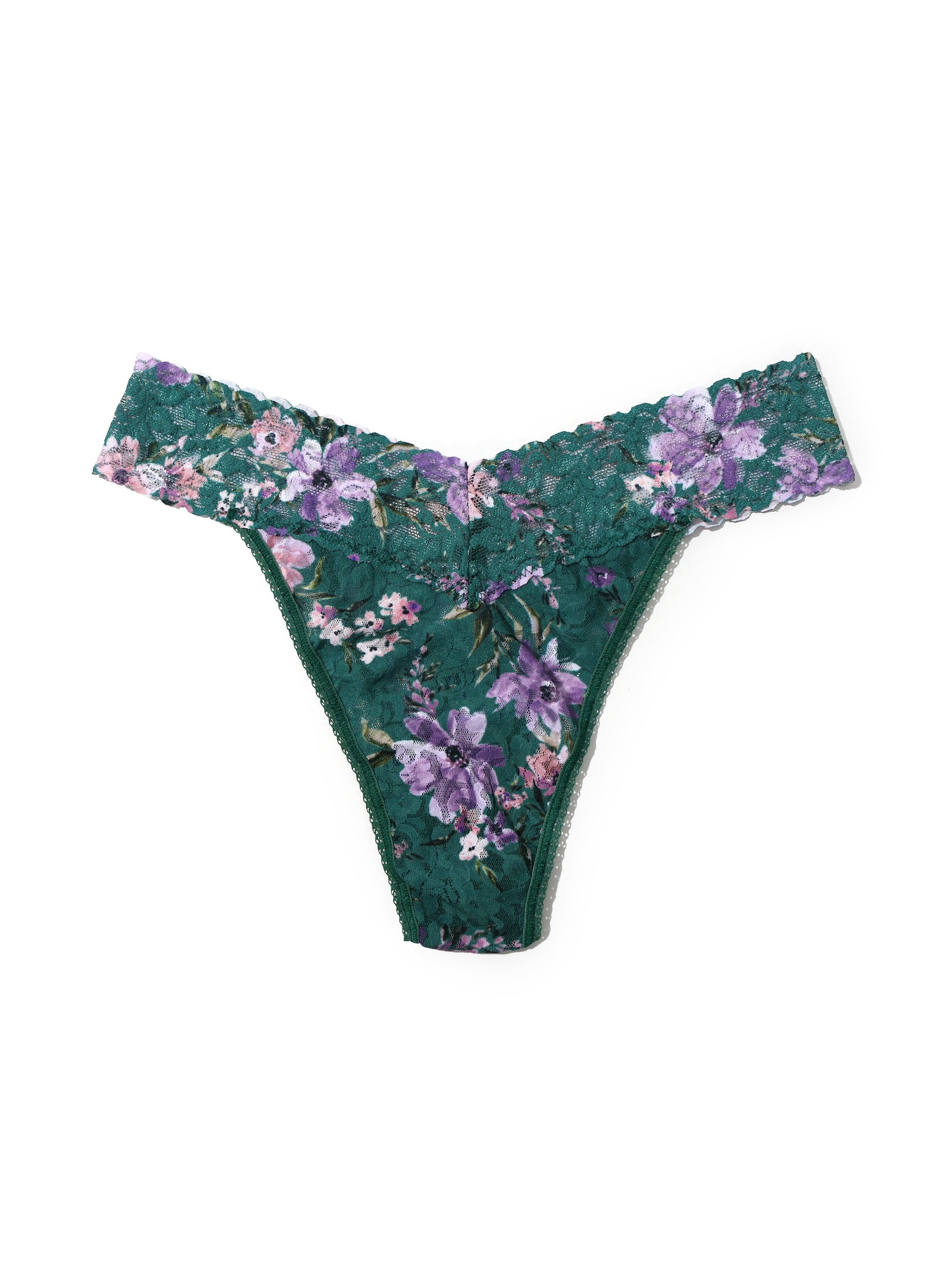 Printed Signature Lace Original Rise Thong  Flowers in Your Hair
