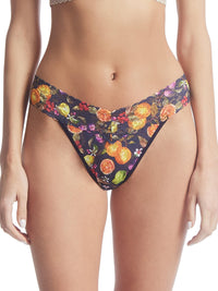 Printed Signature Lace Original Rise Thong Picnic For One Sale