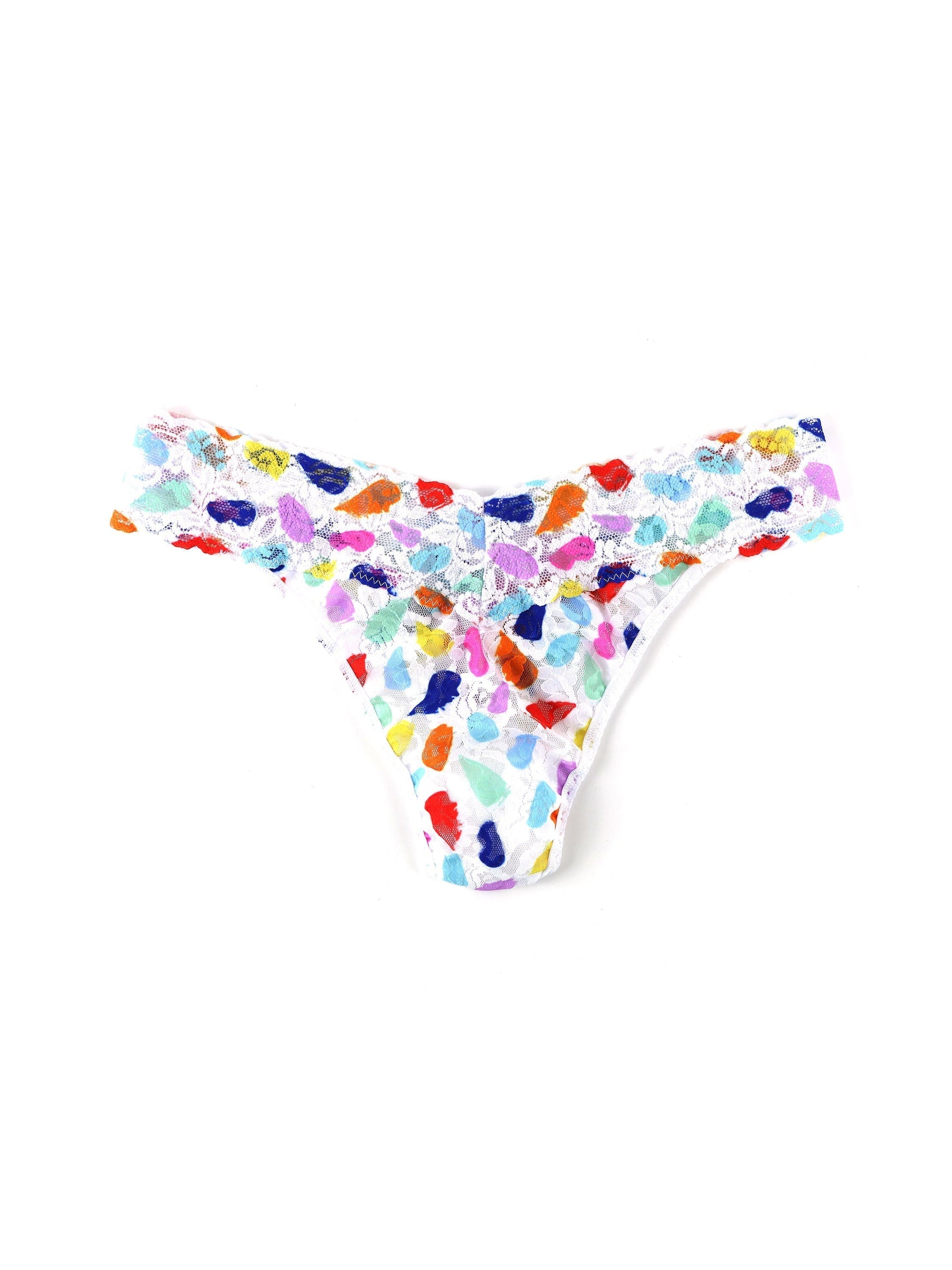 Printed Signature Lace Original Rise Thong Playful Expressions Sale