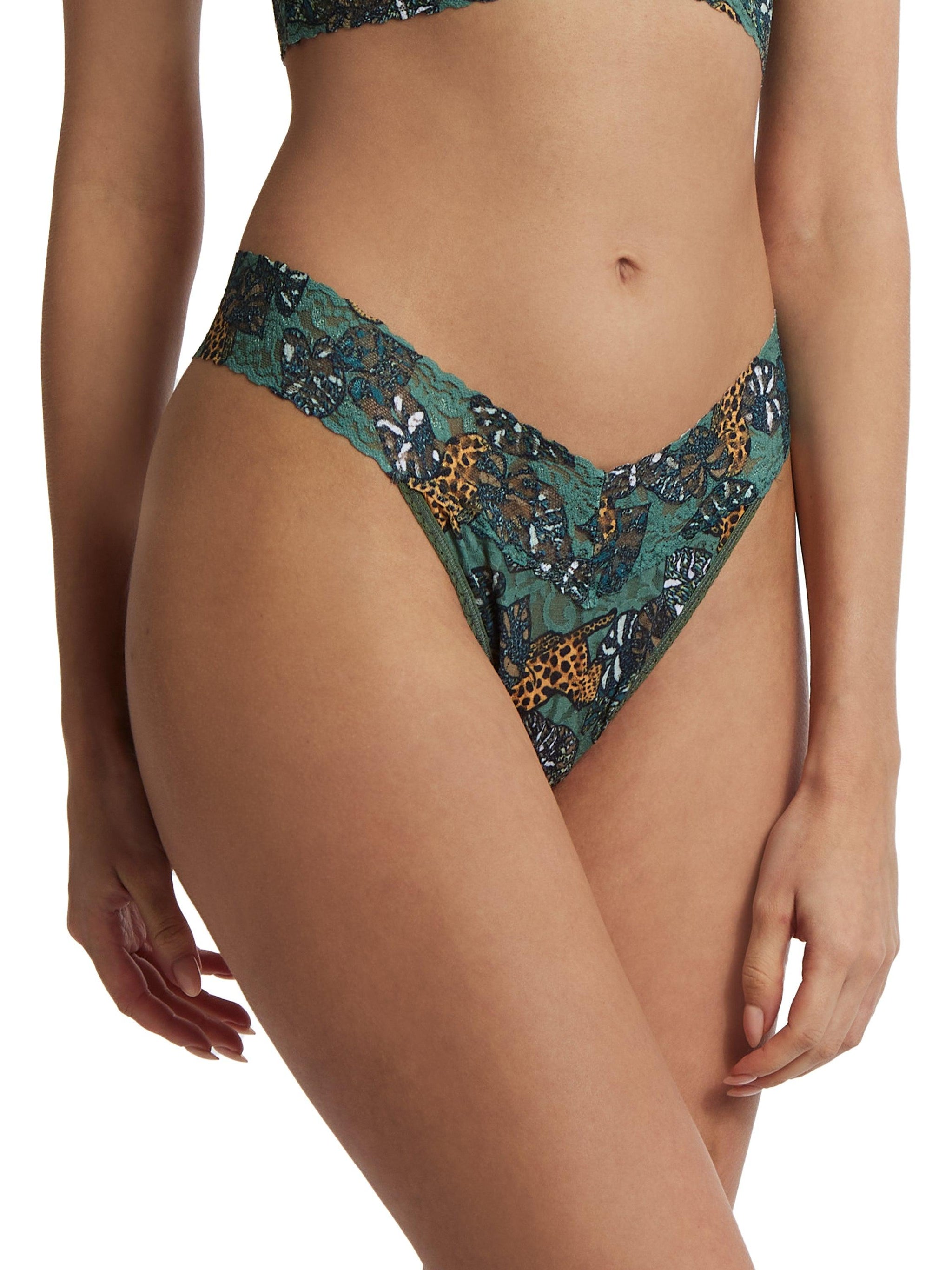 Printed Signature Lace Original Rise Thong Prowling Sale