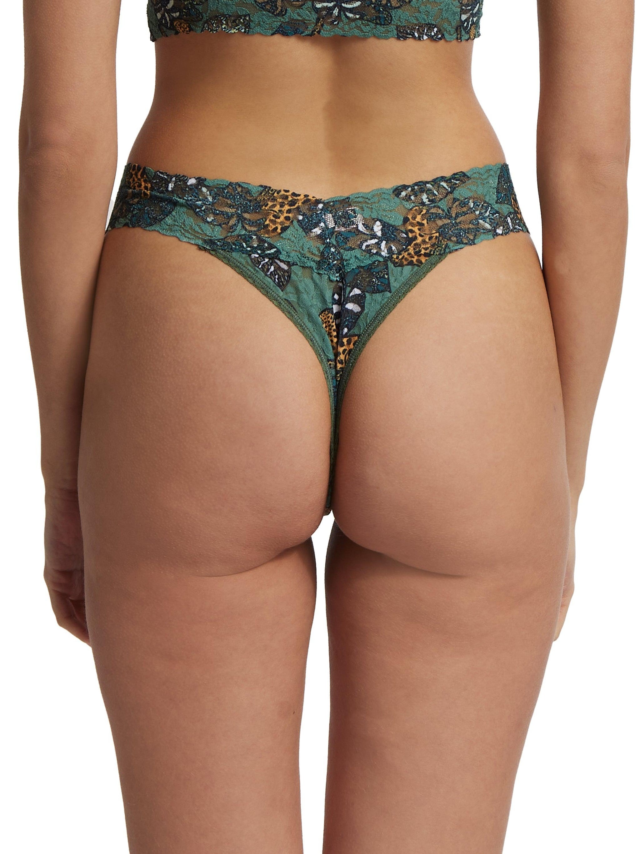 Printed Signature Lace Original Rise Thong Prowling Sale