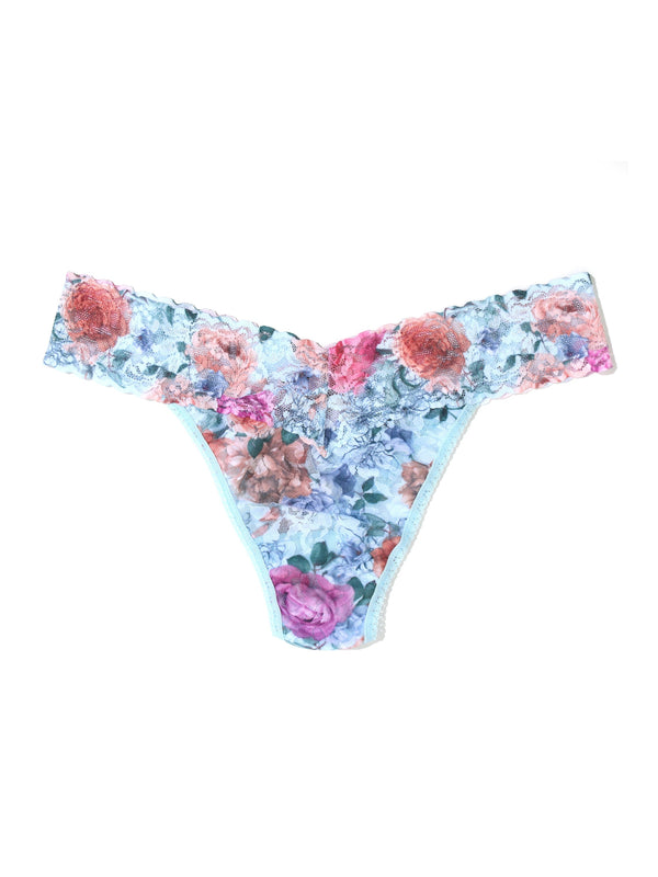 Printed Signature Lace Original Rise Thong Tea For Two Sale