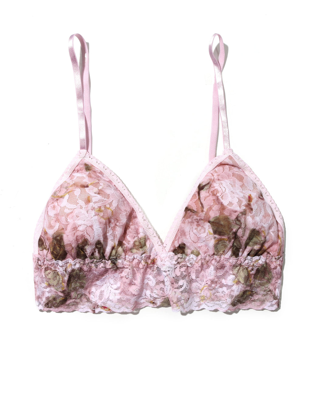 Printed Signature Lace Padded Triangle Bralette Antique Lily | Hanky Panky