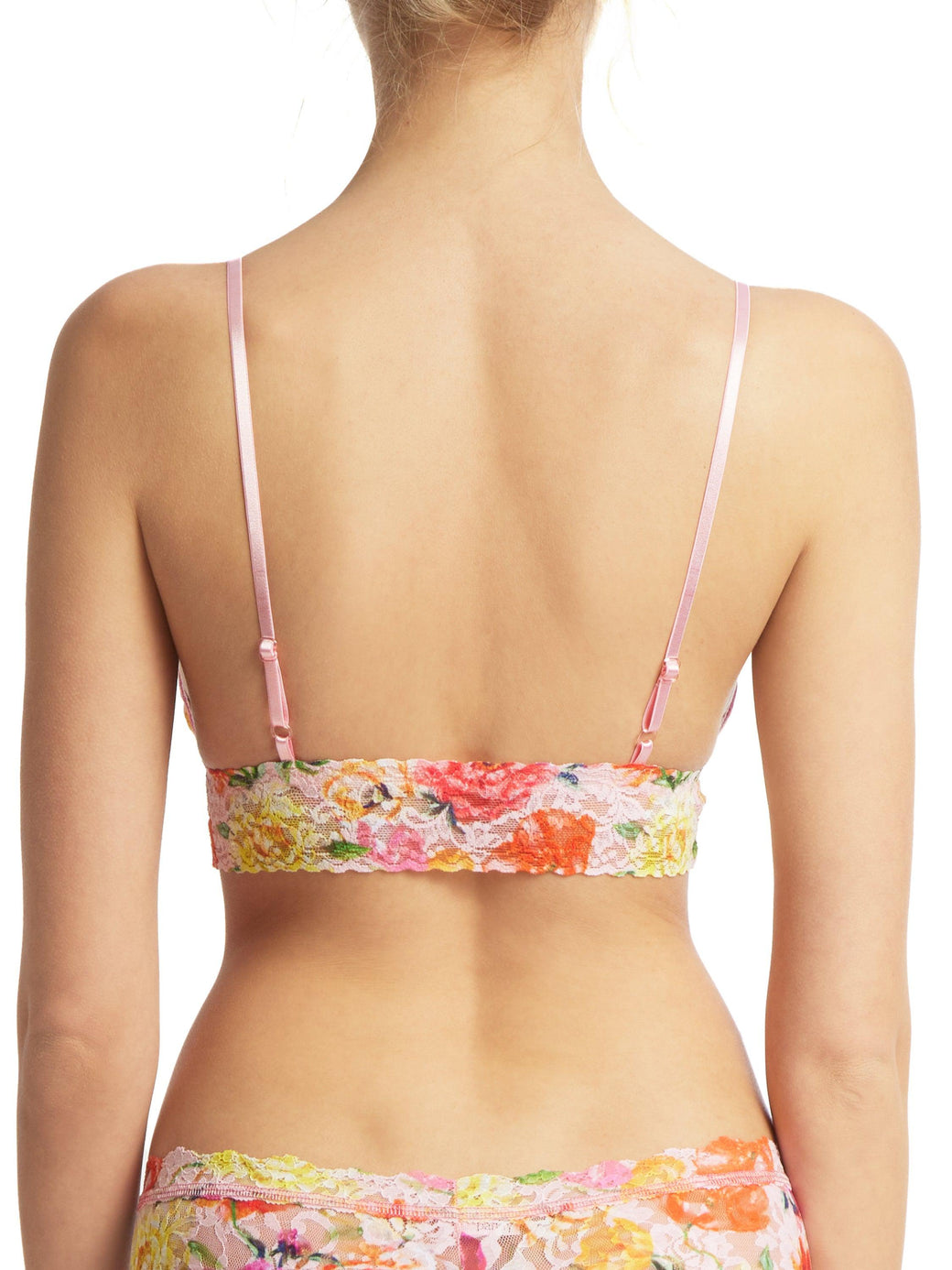 Printed Signature Lace Padded Triangle Bralette Bring Me Flowers