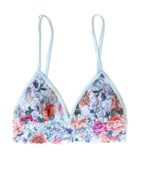 Printed Signature Lace Padded Triangle Bralette Tea For Two