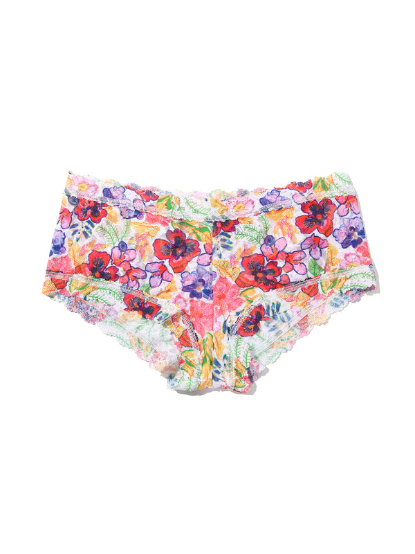 Printed Signature Lace® Boyshort Adorned Floral Print Sale
