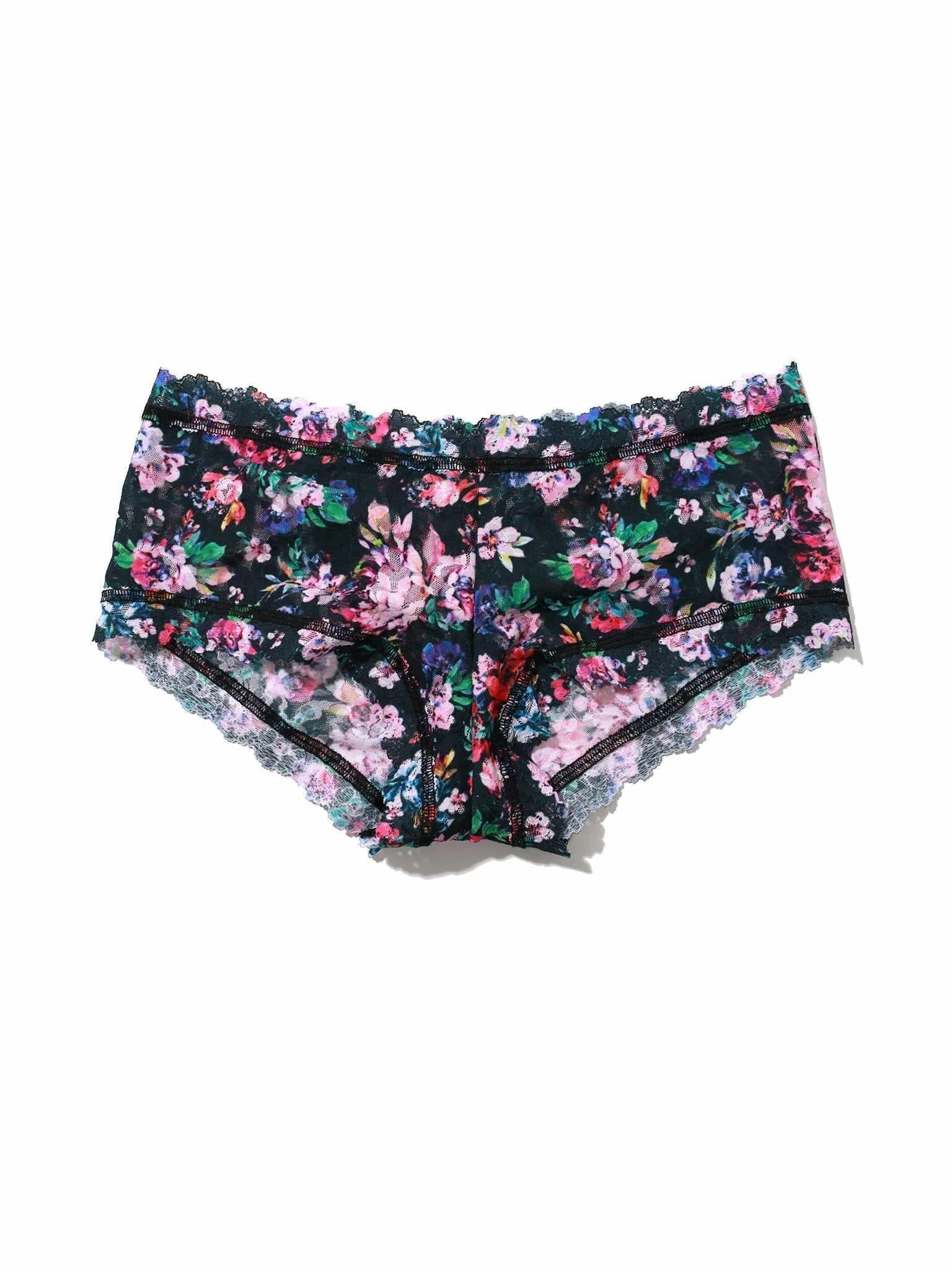 Printed Signature Lace® Boyshort Dark Peonies