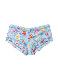 Printed Signature Lace® Boyshort Floral Mosaic White Sale
