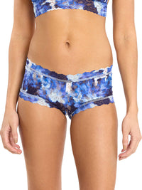 Printed Signature Lace® Boyshort Such A Blur Blue  Black Friday Sale