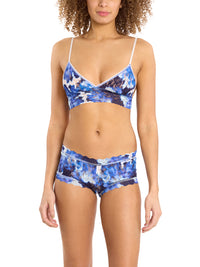 Printed Signature Lace® Boyshort Such A Blur Blue  Black Friday Sale