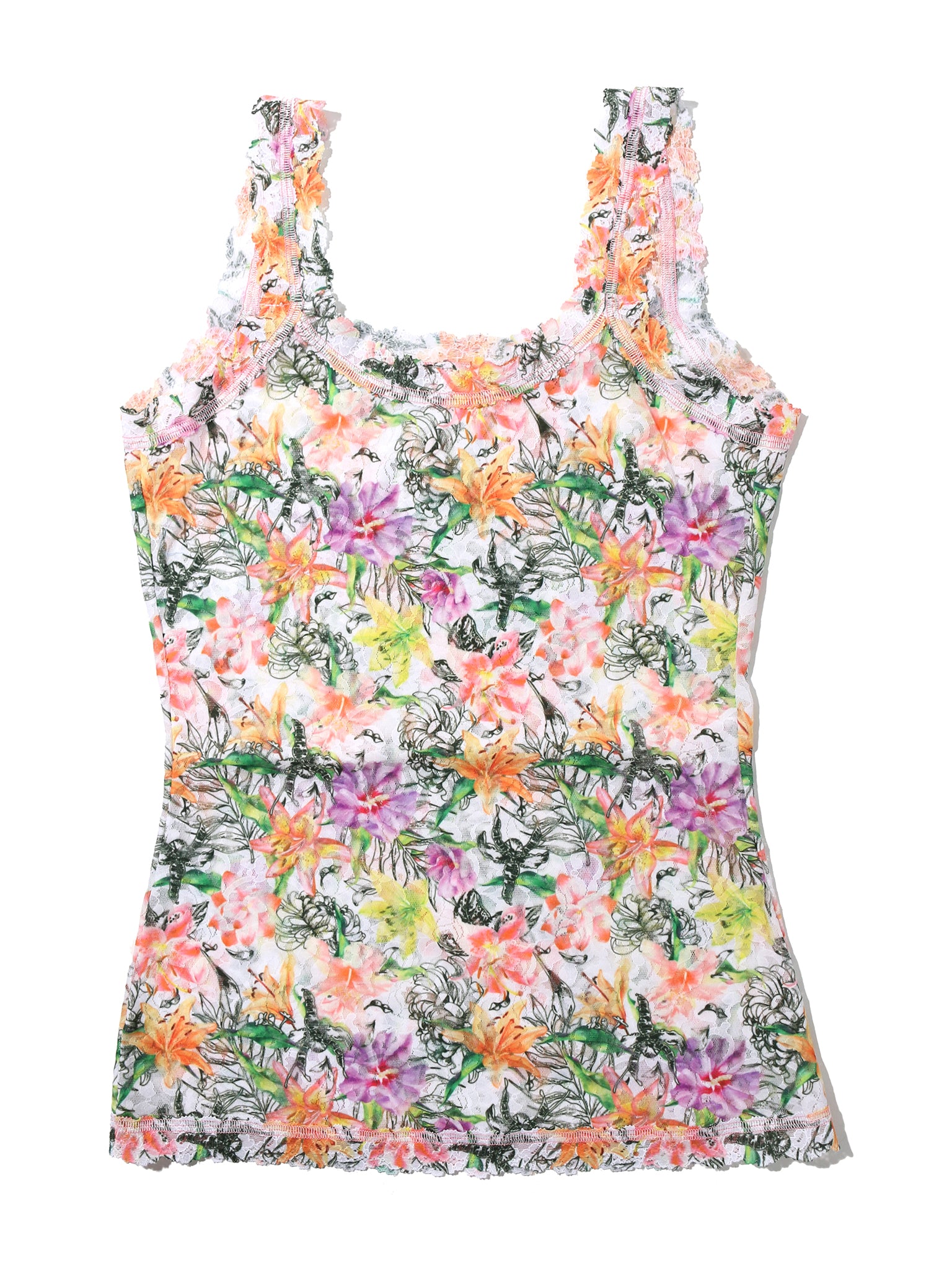 Botany Floral Printed Signature Lace® Classic Cami - Flat Lay Front View | Hanky Panky