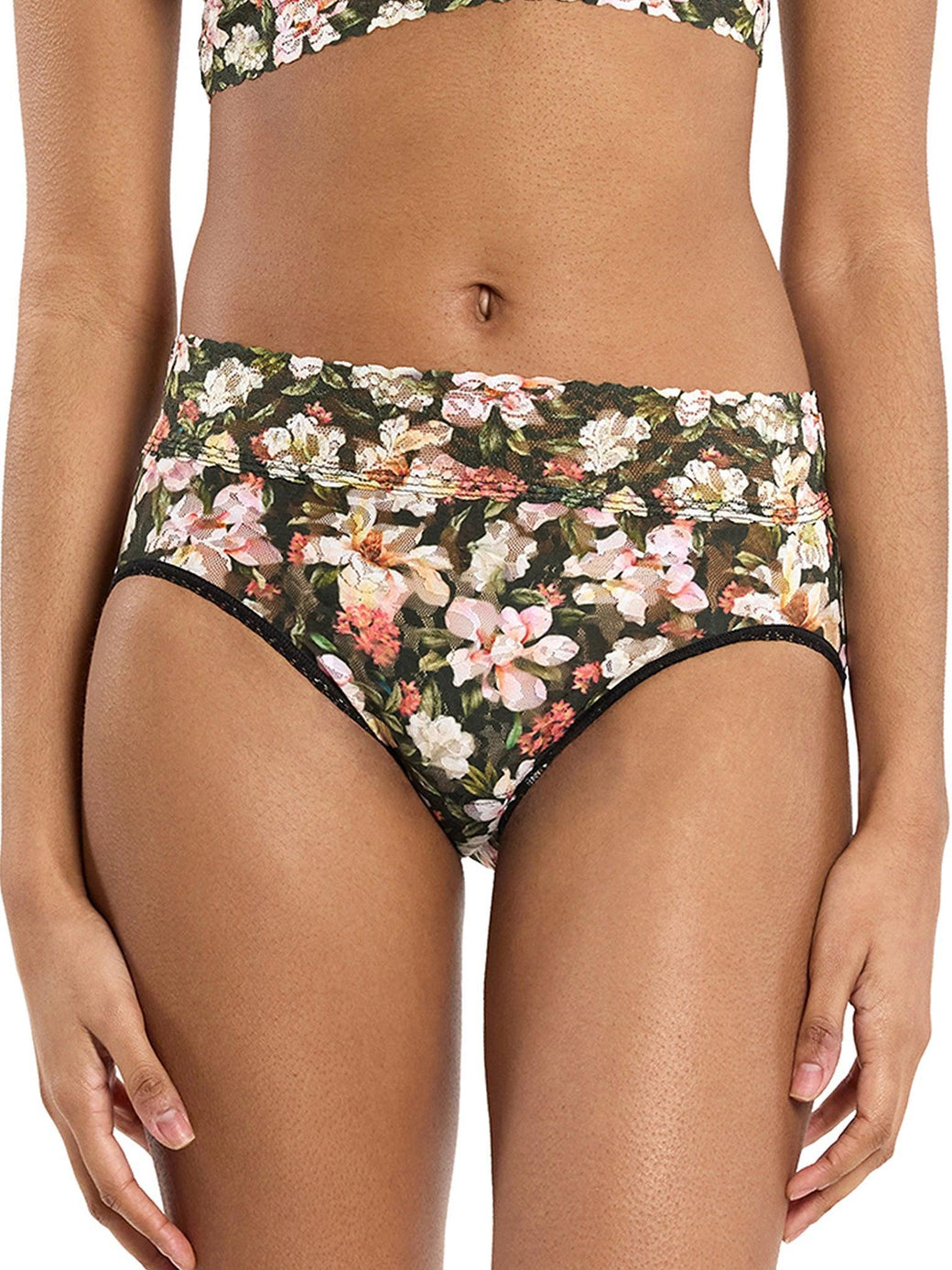 Printed Signature Lace® French Brief Dark Room Blooms  Black Friday Sale