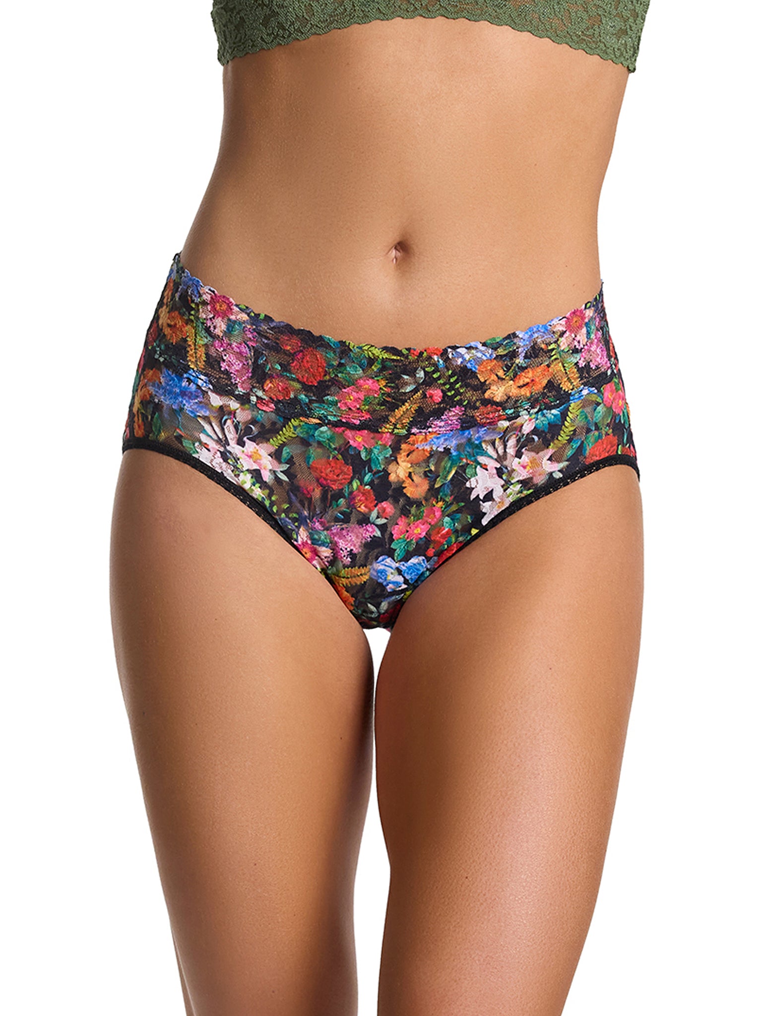 Printed Signature Lace® French Brief Hypnotic Black