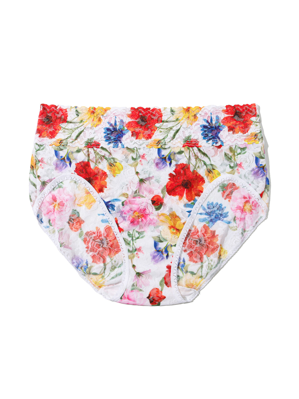 Printed Signature Lace® French Brief Meadow Mix White Sale