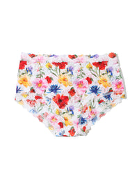 Printed Signature Lace® High Rise Boyshort Meadow Mix White Sale