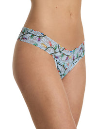 4911® Printed Signature Lace® Low Rise Thong Decked Out Festive Lights Sale