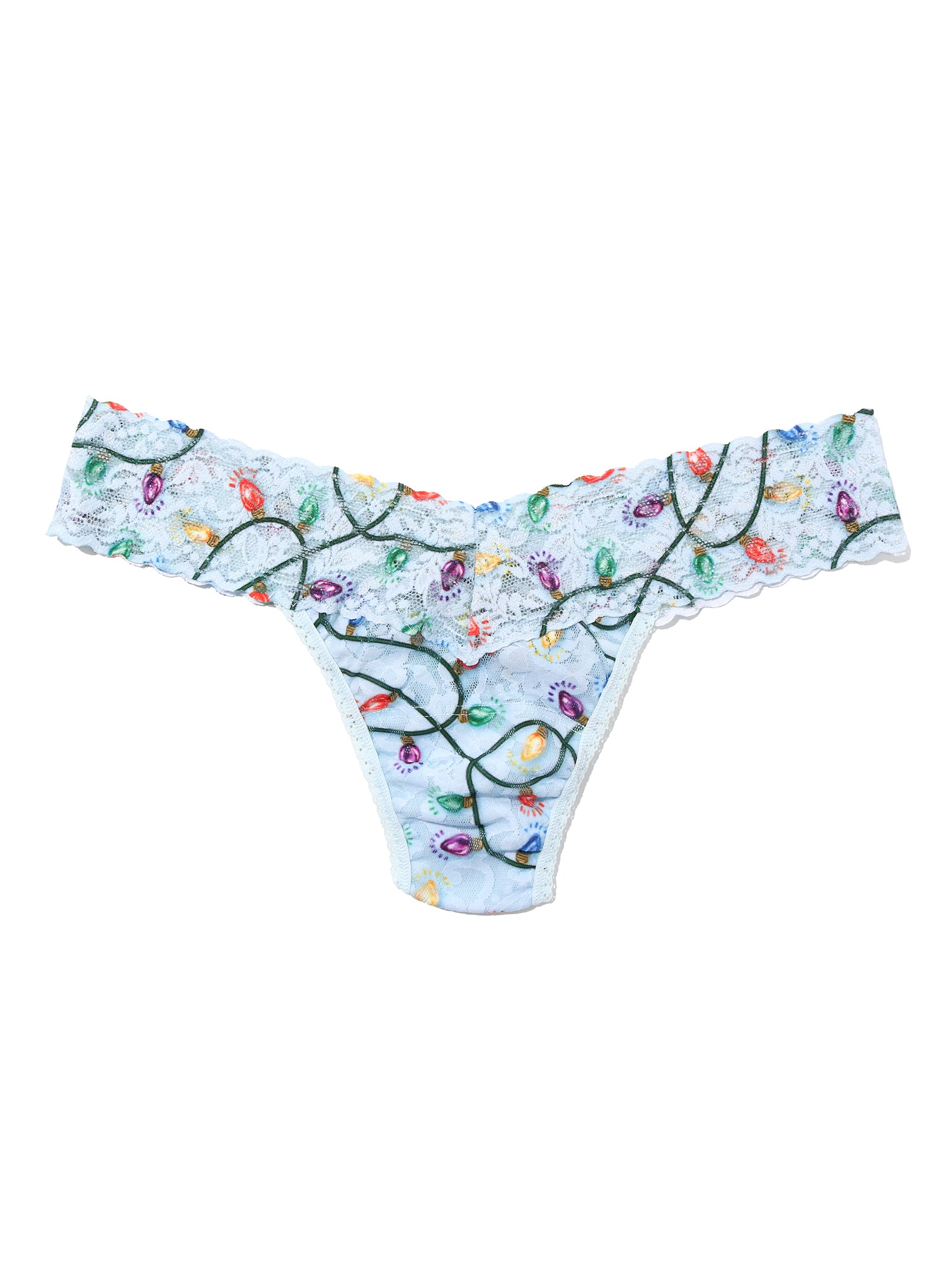 4911® Printed Signature Lace® Low Rise Thong Decked Out Festive