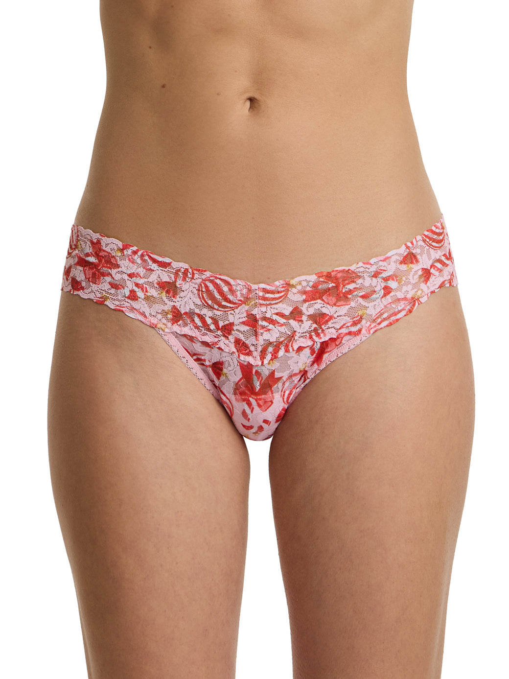 4911® Printed Signature Lace® Low Rise Thong Festive Ornamints Sale