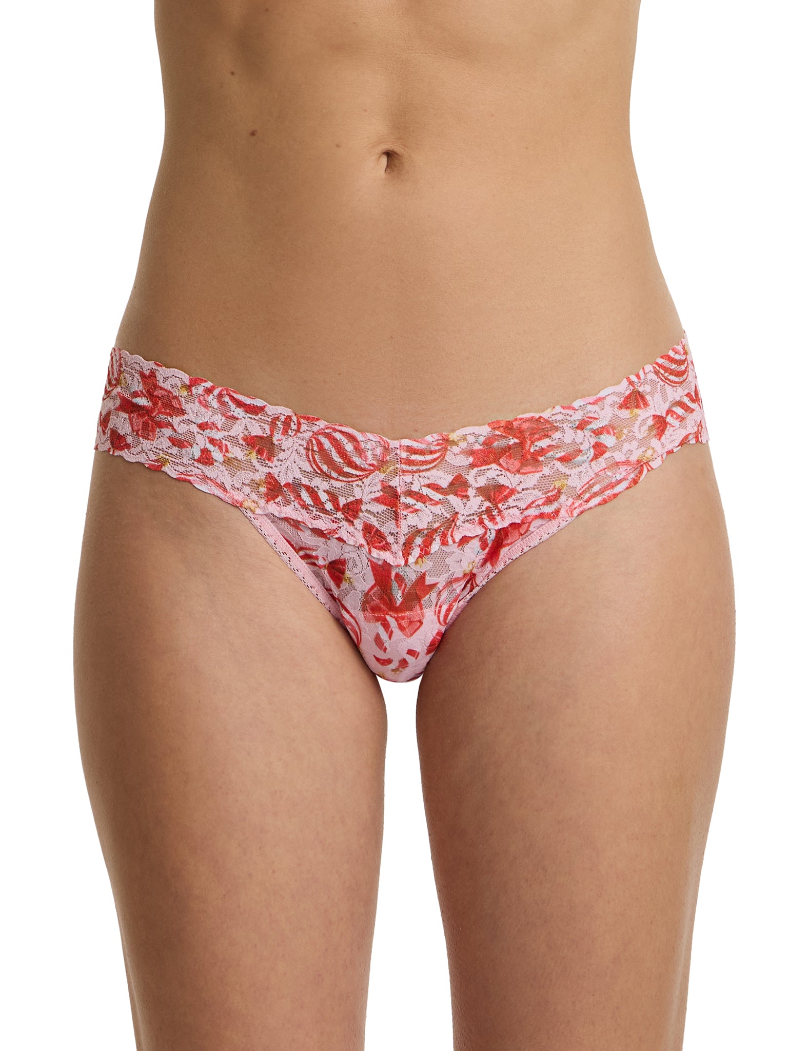 4911® Printed Signature Lace® Low Rise Thong Festive Ornamints Sale
