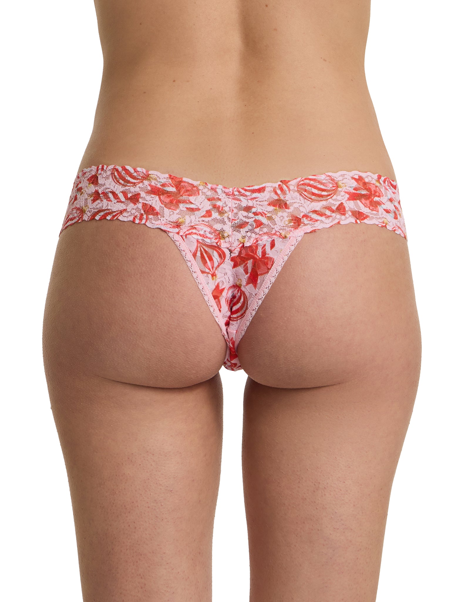 4911® Printed Signature Lace® Low Rise Thong Festive Ornamints Sale