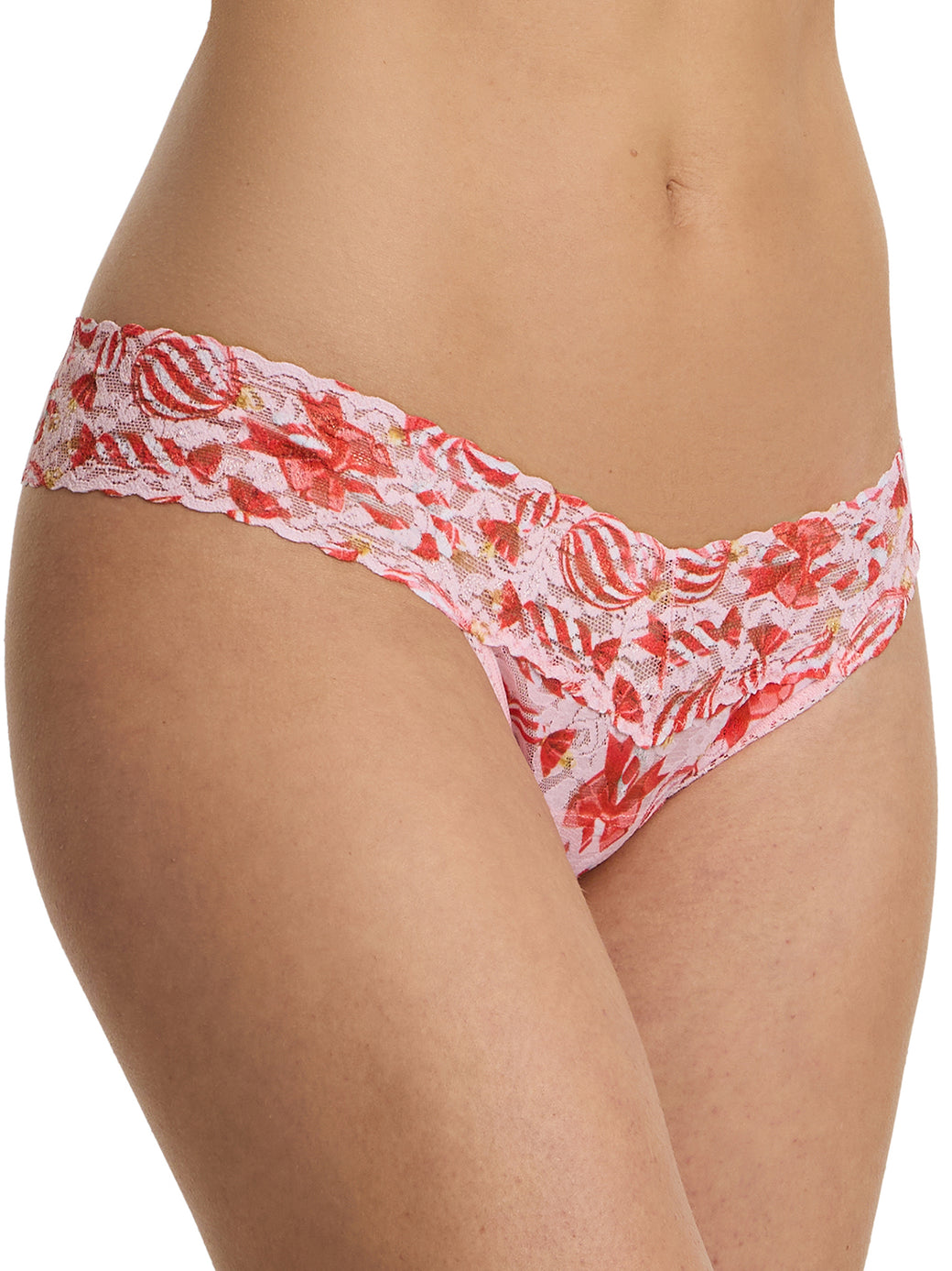 4911® Printed Signature Lace® Low Rise Thong Festive Ornamints Sale
