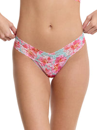 Printed Signature Lace® Low Rise Thong First Bloom  Black Friday Sale