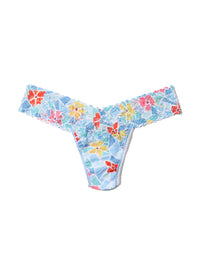 Printed Signature Lace® Low Rise Thong Floral Mosaic White Sale
