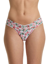 4911® Printed Signature Lace® Low Rise Thong Holiday Candy Canes Sale