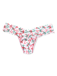 4911® Printed Signature Lace® Low Rise Thong Holiday Candy Canes Sale