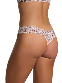 4911® Printed Signature Lace® Low Rise Thong Unconventional White Sale