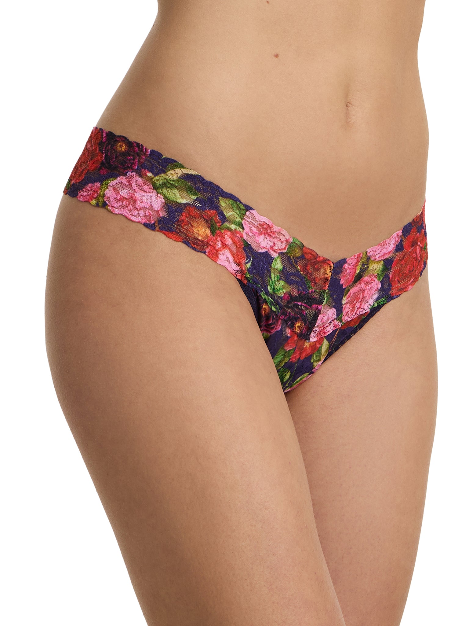 4911® Printed Signature Lace® Low Rise Thong Winters Tale Floral