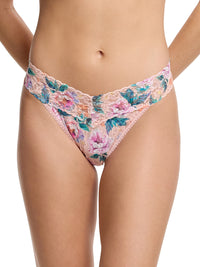 Printed Signature Lace® Original Rise Thong Buy Myself Flowers Sale