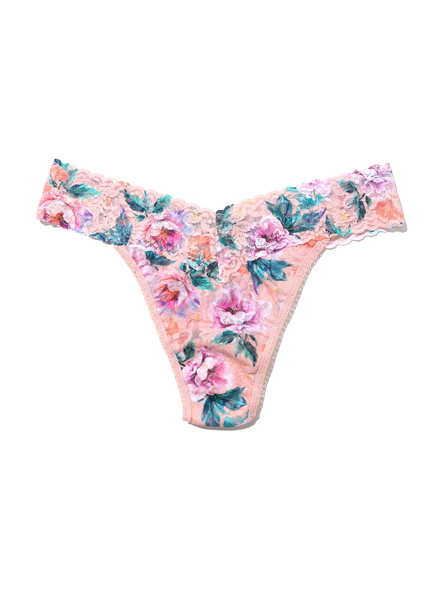 Printed Signature Lace® Original Rise Thong Buy Myself Flowers