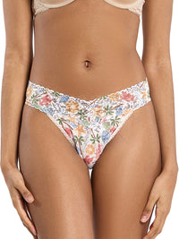 Printed Signature Lace® Original Rise Thong By The Sea Beige Sale