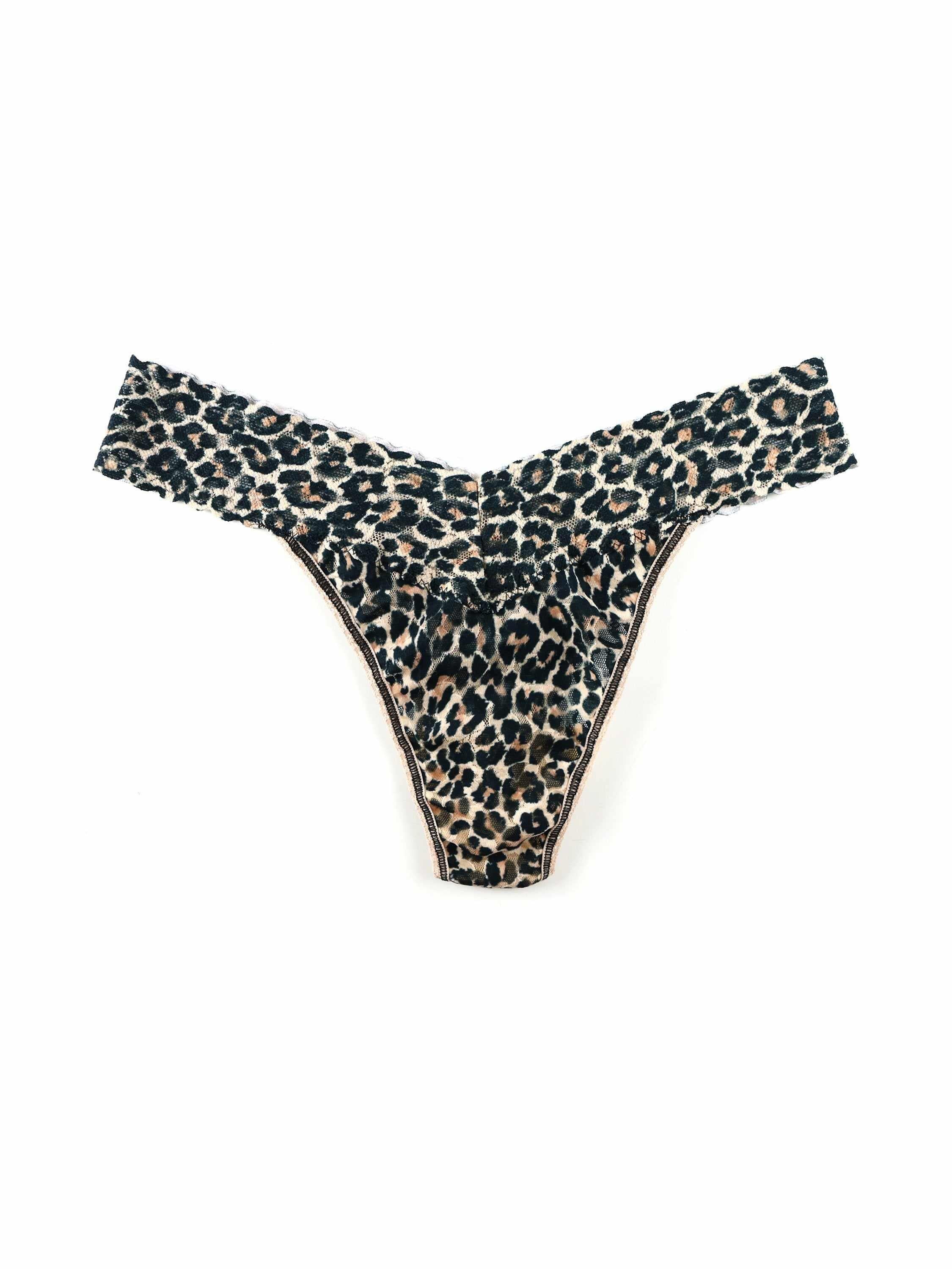 Printed Signature Lace Original Rise Thong-CLASSIC LEOPARD-Hanky Panky