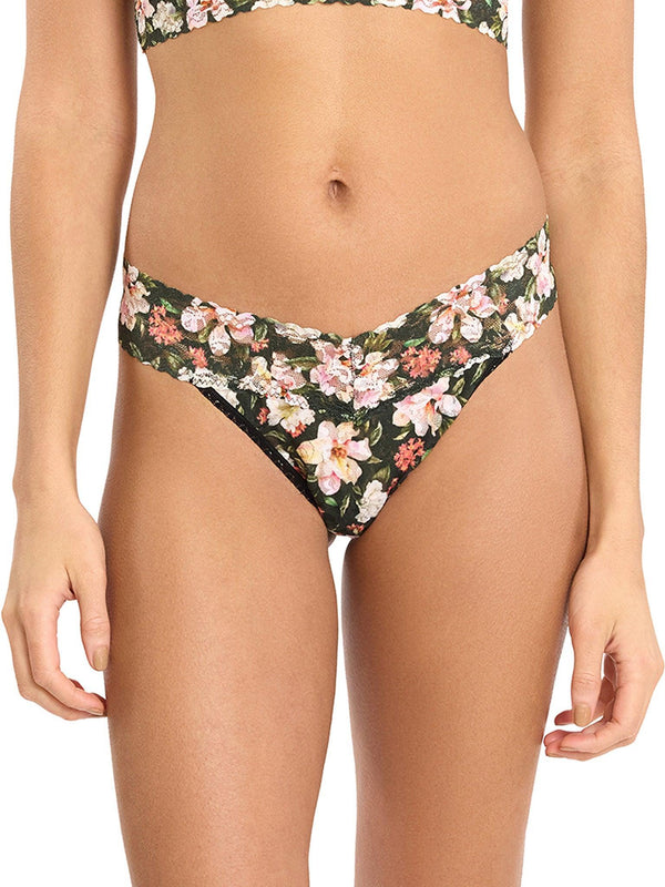 Printed Signature Lace® Original Rise Thong Dark Room Blooms  Black Friday Sale
