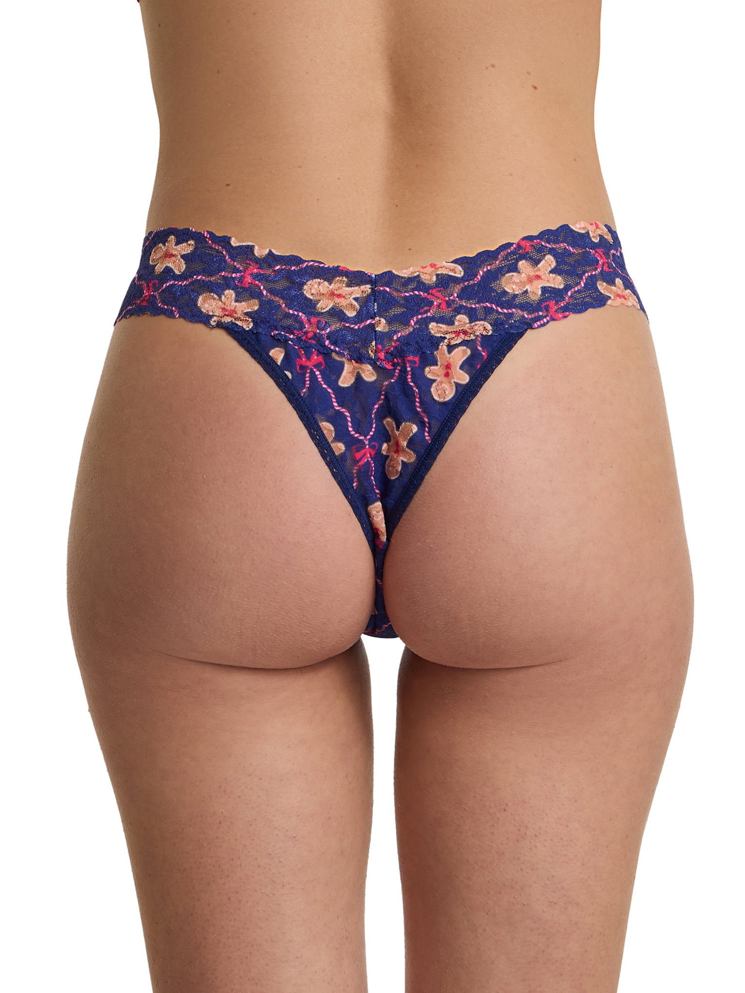 Printed Signature Lace® Original Rise Thong Festive Gingerbread Cookies