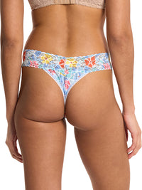 Printed Signature Lace® Original Rise Thong Floral Mosaic White Sale