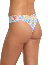 Printed Signature Lace® Original Rise Thong Floral Mosaic White Sale
