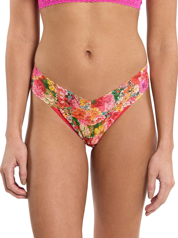 Printed Signature Lace® Original Rise Thong Floramania Pink  Black Friday Sale