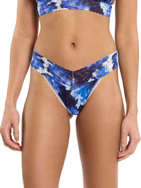 Printed Signature Lace® Original Rise Thong Such A Blur Blue  Black Friday Sale