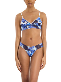 Printed Signature Lace® Padded Triangle Bralette Such A Blur Blue  Black Friday Sale