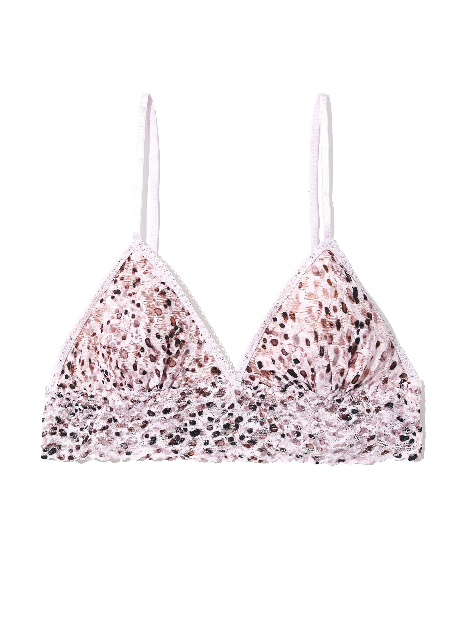 Printed Signature Lace® Padded Triangle Bralette Unconventional White Black Friday Sale